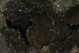 Septarian Dragon Egg Geode - Black Crystals #137931-1